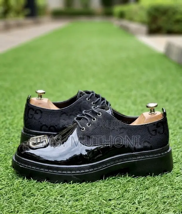 Premium Executive Wetlook Platform Shoes - 1