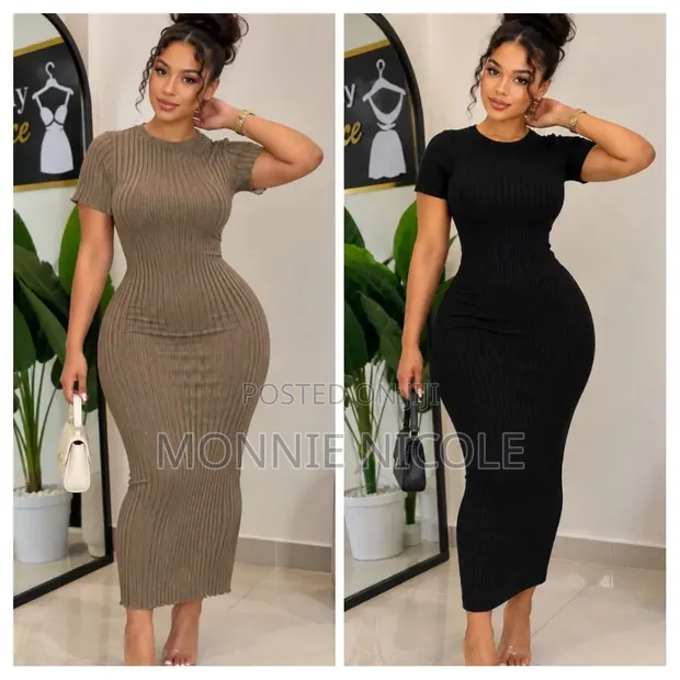 Chic Stretchy Bodycon Dress - 1