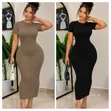 Chic Stretchy Bodycon Dress - 1