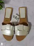Sandali Nyeupe za Zara za Ngozi - Saizi 40-41 - 1