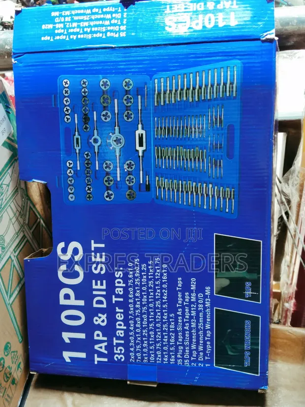 Seti ya Tap na Die Vipande 110 - 1