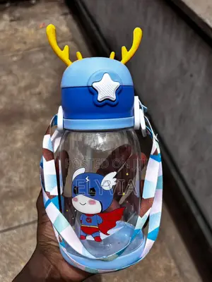 Blue Cartoon Water Bottle