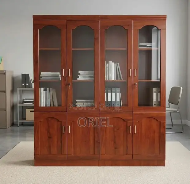 4-Door Office Cabinet - Large Wood Filing Cabinet - 1