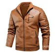 Men's Warm Fur Leather Jackets - 3
