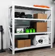 5-Tier Heavy-Duty Metal Storage Rack - Adjustable Shelving - 5