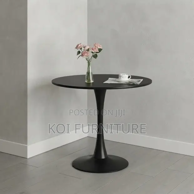 Round Marble Coffee Table - Black - 1