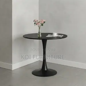Round Marble Coffee Table - Black