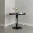 Round Marble Coffee Table - Black - 1