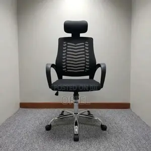 Ergonomic Office Chair with Headrest - High-Back Adjustable