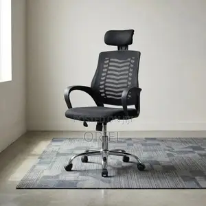 Ergonomic Office Chair with Headrest - High-Back Adjustable