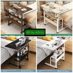 Adjustable Laptop Table with Wheels