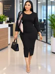 Elegant High Quality Cotton Dress - Corporate Wear - 2