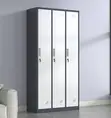 Grey 3-Door Metal Storage Locker Cabinet - 1