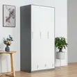 Grey 3-Door Metal Storage Locker Cabinet - 2