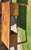 Meza ya Mwandishi ya Mahogany ya Jadi na Sehemu ya Siri - 3