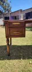 Meza ya Mwandishi ya Mahogany ya Jadi na Sehemu ya Siri - 4