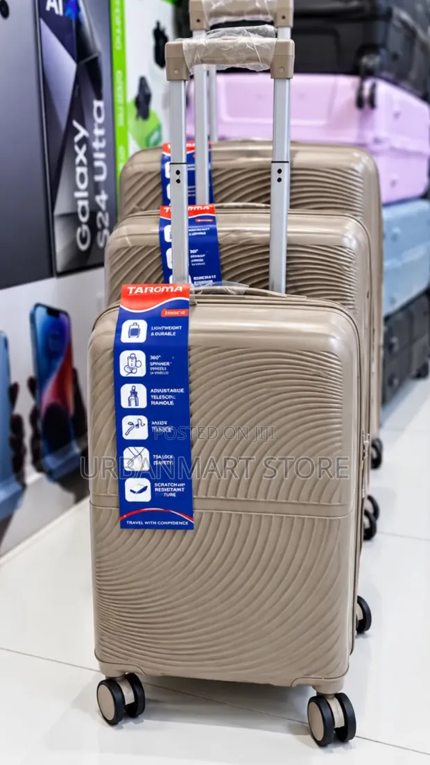 3-Piece Rubber Travel Luggage Set - Size 4 - 1