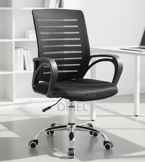 Ergonomic Mid-Back Mesh Office Chair - Black