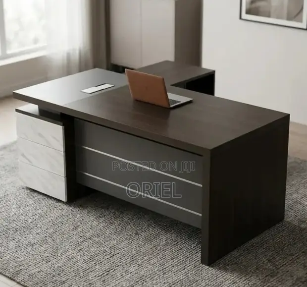 160cm L-Shaped Office Desk - Modern Executive Workstation - 1