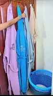 Royal King Size Hooded Waffle Bathrobe - Unisex - 3