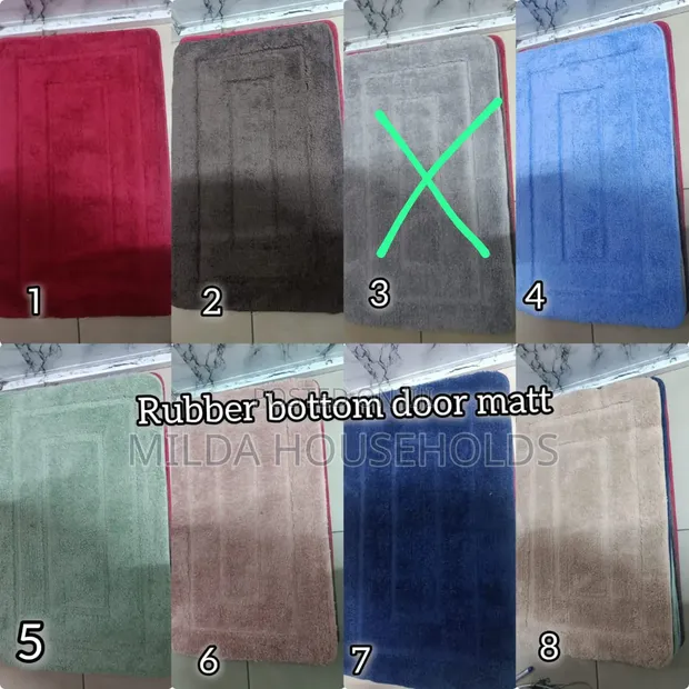 Large Rubber Bottom Door Mat - 1