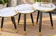 Modern 3-in-1 Executive Pure Marble Table - 2