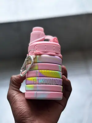 Collapsible Silicone Water Bottle with Carabiner