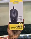 V13 Stylish Optical Wired Mouse - 1