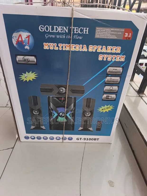 Golden Tech GT-9100BT Home Theatre ya Bluetooth na Subwoofer na Remote - 1