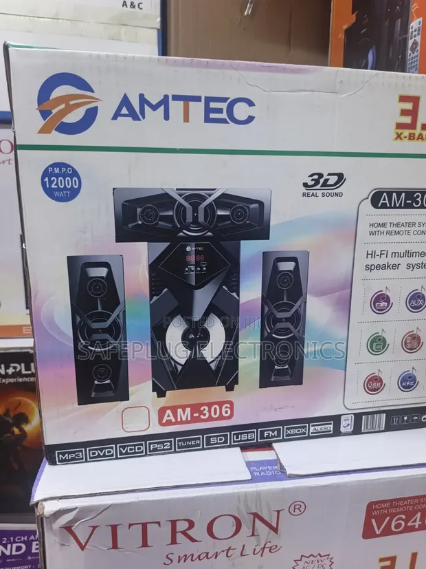 AMTEC AM-306 Home Theatre 3.1 with Remote & Deep Bass - 1