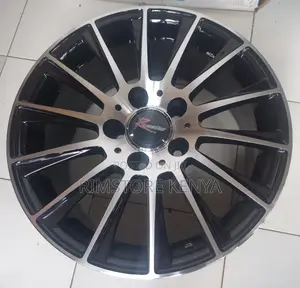 Rims Mpya za Alloy Nyeusi na Fedha 18-inch