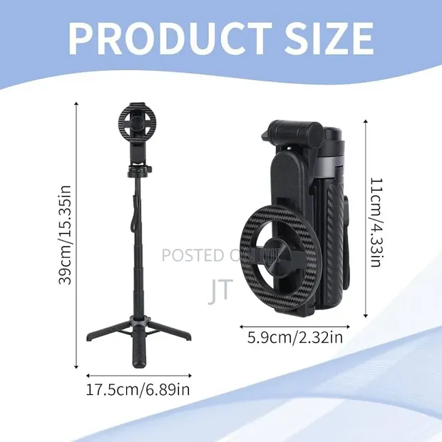 380mm Foldable Rotating Magnetic Phone Tripod Stand - 1
