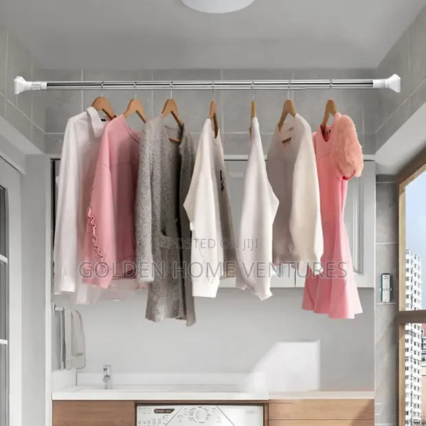 Adjustable Telescopic Shower Curtain Rail 110-200cm - 1