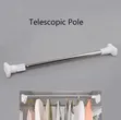 Adjustable Telescopic Shower Curtain Rail 110-200cm - 3