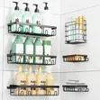 Set ya Vipande 6 vya Shower Caddy kwa Kuambata - Rafu ya Bafuni ya Kuunganisha Ukutani - 2