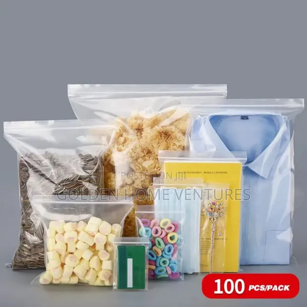 Heavy Gauge Reusable Clear Ziplock Storage Bags Set - 1