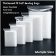 Heavy Gauge Reusable Clear Ziplock Storage Bags Set - 4