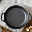 33cm Chuma cha Kutupwa Kilichopikwa Tayari Skillet Griddle Pan - 1