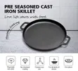 33cm Chuma cha Kutupwa Kilichopikwa Tayari Skillet Griddle Pan - 2