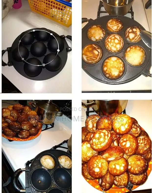 7-Hole Vitumbua Maker Pan (Non-Stick Cast Iron) - 1