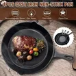 4-Piece Cast Iron Frying Pan Skillet Set (14-26cm) - 2
