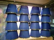 Navy Blue Translucent Table Lamp Shades na Gold Ring - 2