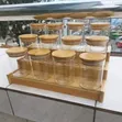 12-Piece Glass Spice Jar Set with Bamboo Stand - 2