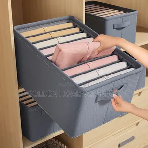 9 Grid Jeans Clothes Wardrobe Organizer Storage Box