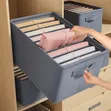 9 Grid Jeans Clothes Wardrobe Organizer Storage Box - 1