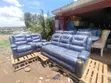 Nevy Blue Semi-Recliner Sofa - 2