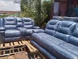 Nevy Blue Semi-Recliner Sofa - 3
