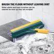 3-in-1 V-Shaped Floor Scrub Brush with Squeegee - 3