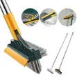 3-in-1 V-Shaped Floor Scrub Brush with Squeegee - 4