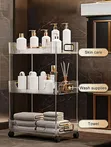 3 Tier Acrylic Rolling Storage Cart Organizer - 2